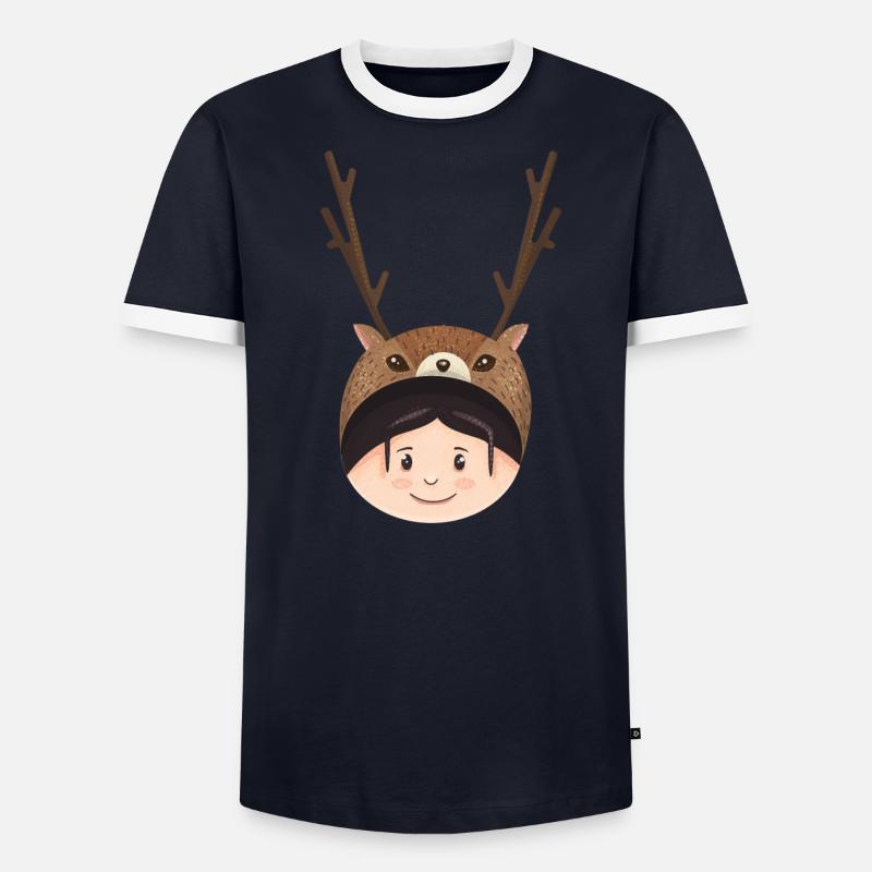 MÄDCHEN-ROTWILD Männer Kontrast-T-Shirt