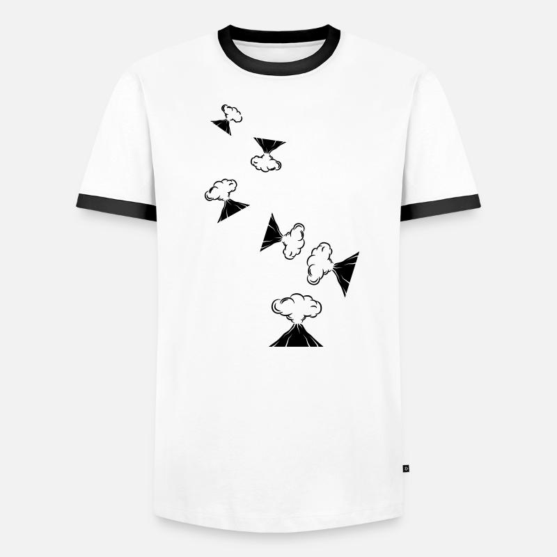 Icône de volcan T-shirt contrasté Homme