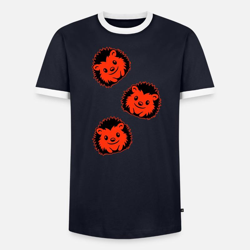 Hedgehog Comic Cute - Men's Ringer Shirt - undefined