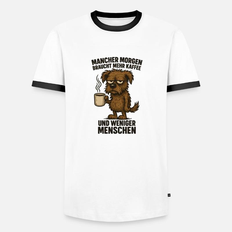 Le matin grogne plus café bureau T-shirt contrasté Homme