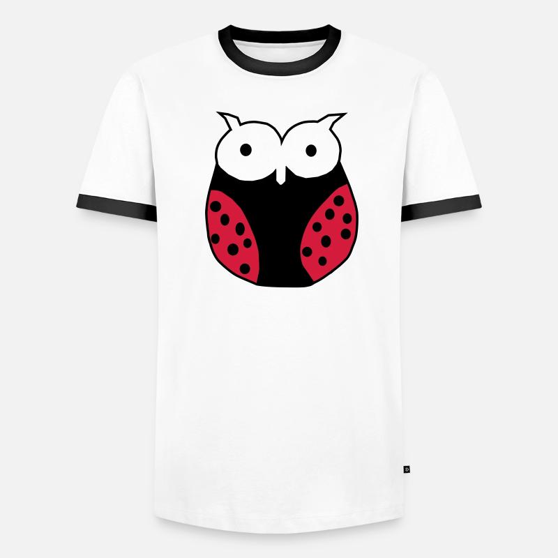 Marienkaefer Gross Männer Kontrast-T-Shirt