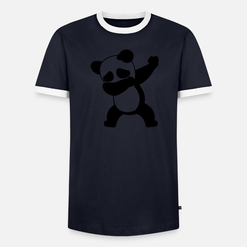 Tamponner Panda Bear Danse T-shirt contrasté Homme