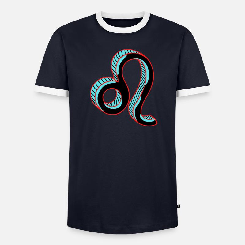 Conception de signe du zodiaque Leo T-shirt contrasté Homme