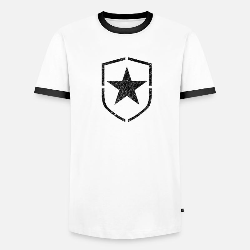Sponge stencil Star inside shild Men's Ringer Shirt