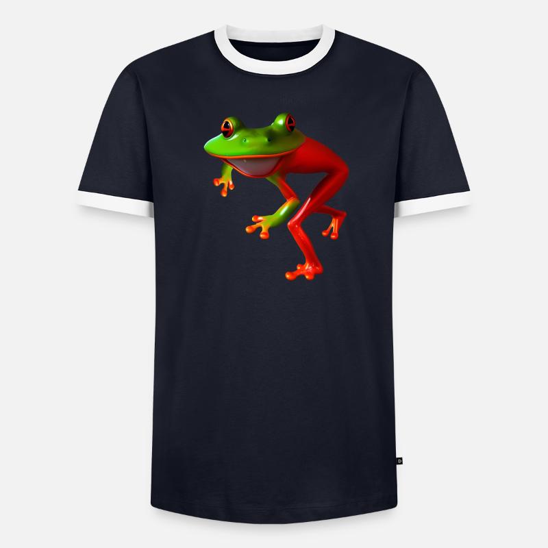Grenouille courbée libre T-shirt contrasté Homme