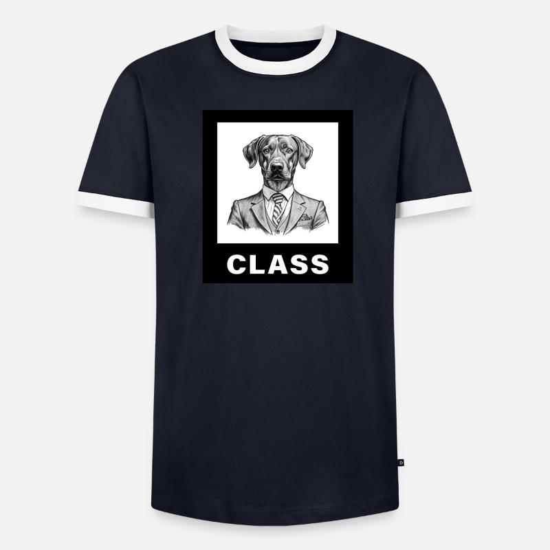 Dog with Class Männer Kontrast-T-Shirt