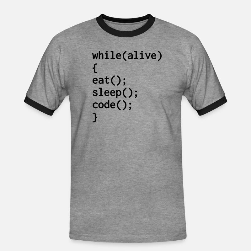 Entwickler / Informatiker / Programmierer / - Männer Kontrast-T-Shirt - Grau meliert/Schwarz