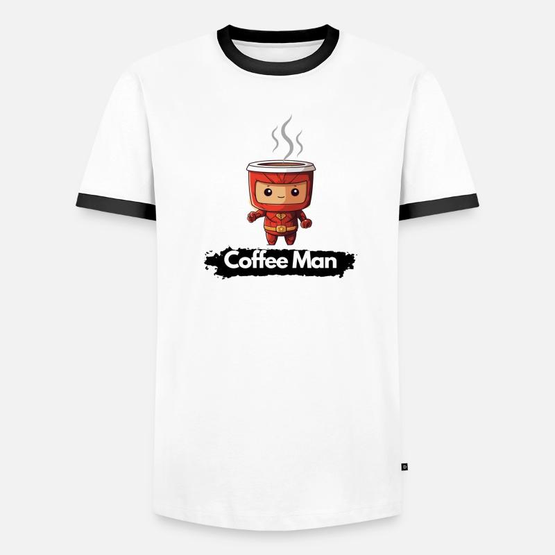 Coffee Man Männer Kontrast-T-Shirt