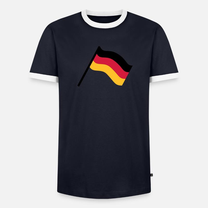 Drapeau de l'Allemagne T-shirt contrasté Homme