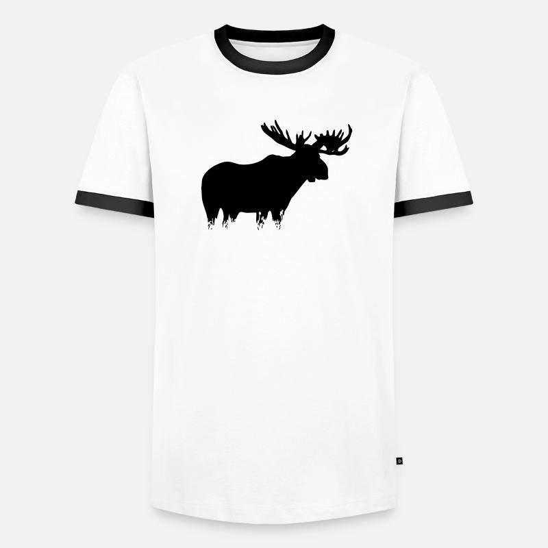 Elch - Moose Männer Kontrast-T-Shirt