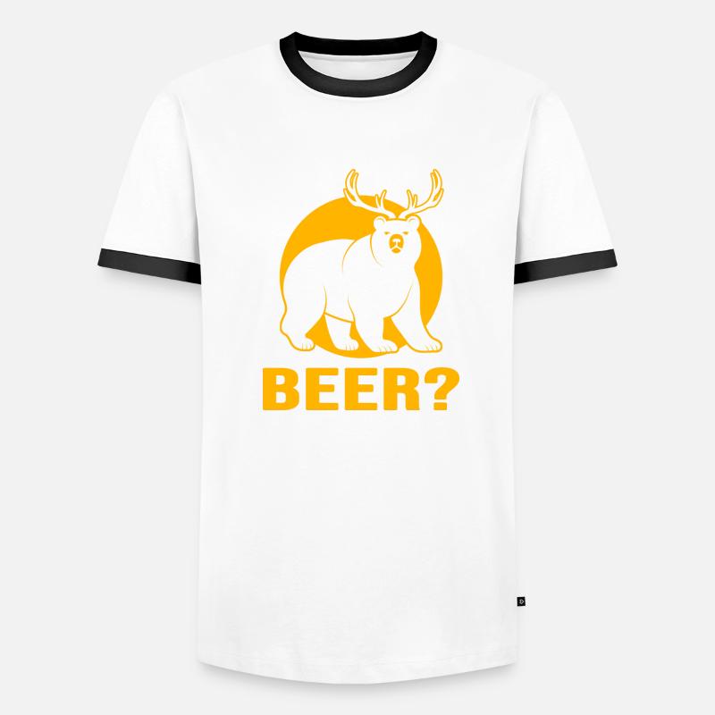 Bier Biergarten Trinkspruch "natural beer" Männer Kontrast-T-Shirt