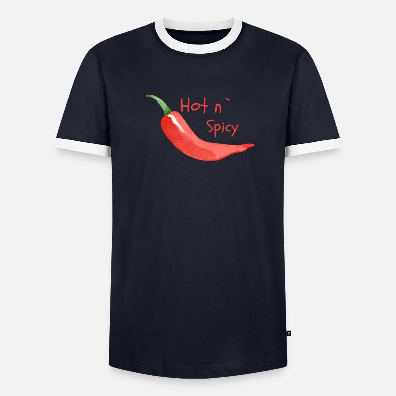 Chaud et épicé T-shirt contrasté Homme