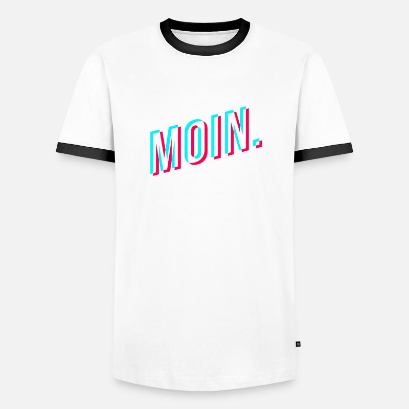 Moin. Glitcheffekt Männer Kontrast-T-Shirt