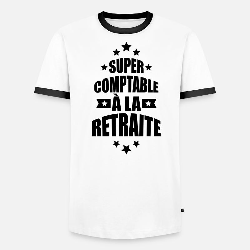 super comptable à la retraite T-shirt contrasté Homme