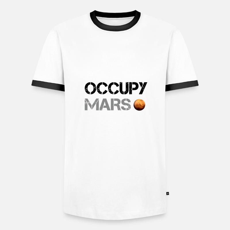 Occupy Mars planète Space Explor Rocket Science T-shirt contrasté Homme