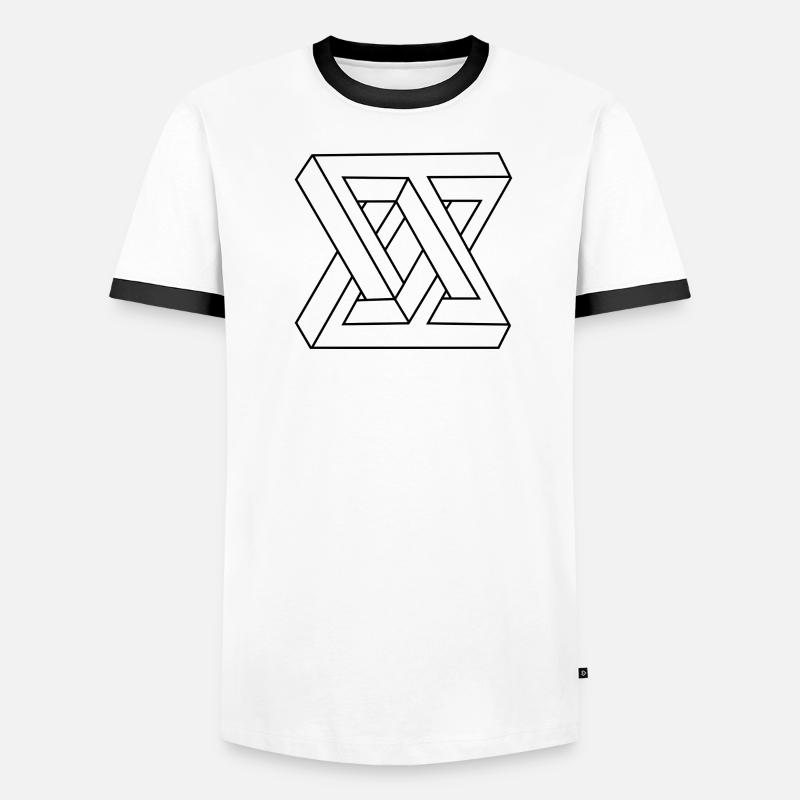 Impossible form black Men's Ringer Shirt