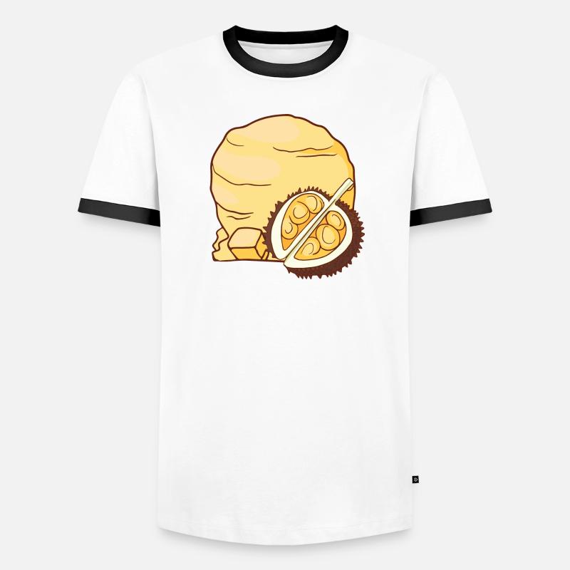 Durian Eis Speiseeis Eiskrem Eiscreme Kugeleis Männer Kontrast-T-Shirt