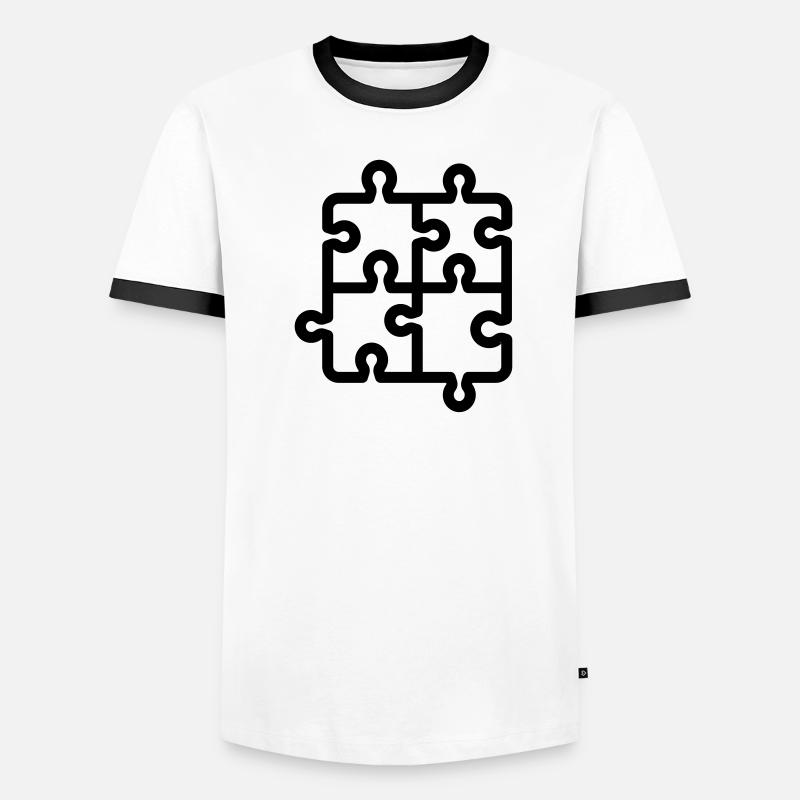 puzzle pieces Men's Ringer Shirt