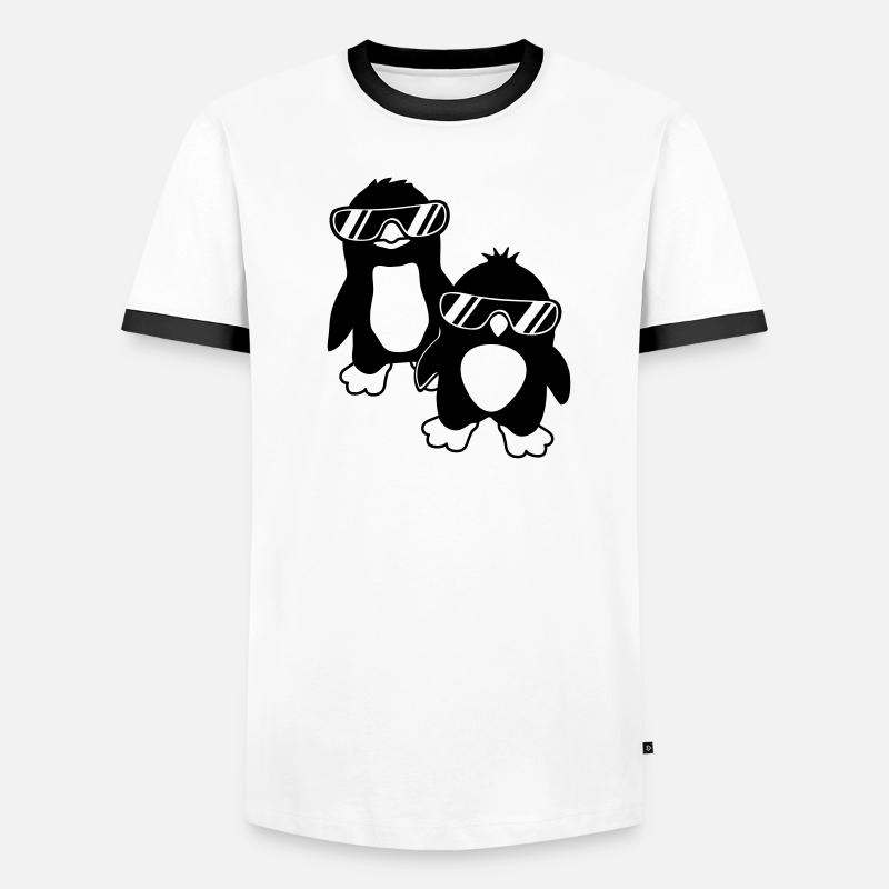 Crew Penguins 2 Amis T-shirt contrasté Homme