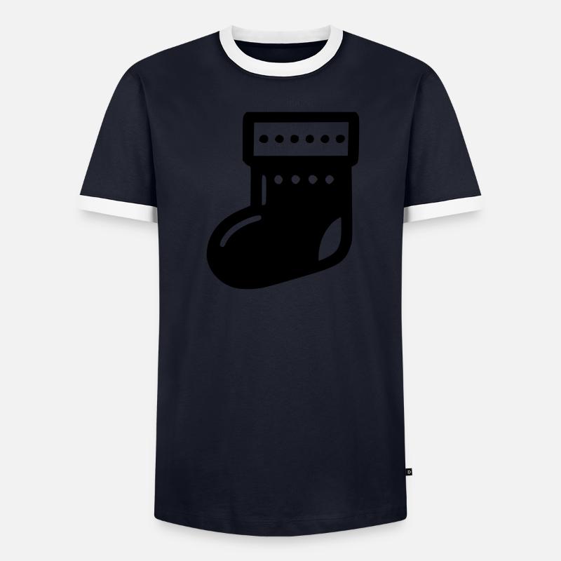 Icône de chaussette de Noël T-shirt contrasté Homme
