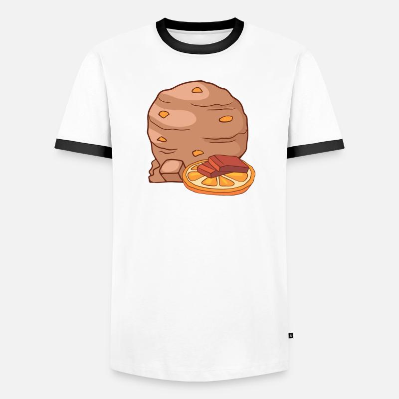 Orangen Eis Speiseeis Eiskrem Eiscreme Kugeleis Männer Kontrast-T-Shirt