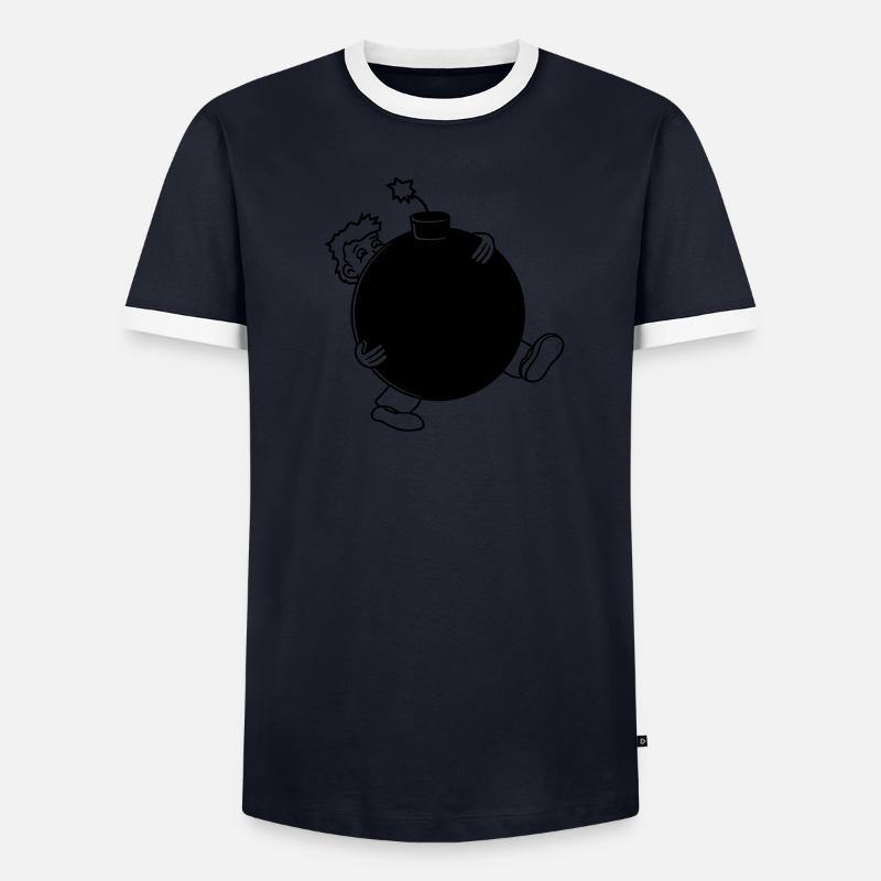 explosion bombe explodieren tnt dynamit gefaehrlic Männer Kontrast-T-Shirt