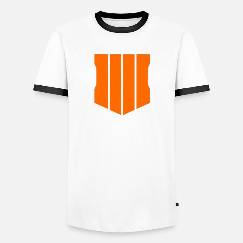 schwarzes Ops 4 Logo Männer Kontrast-T-Shirt