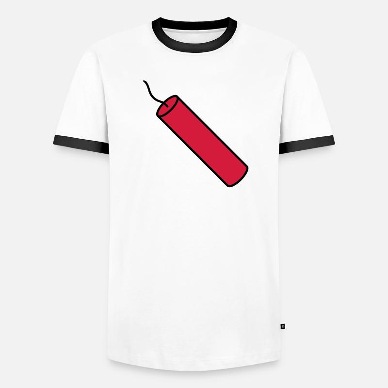 arrêter la tige tnt dynamite exploser explosion T-shirt contrasté Homme
