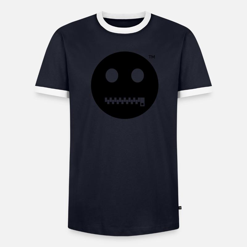 Smiley Shut up - Sei Still Männer Kontrast-T-Shirt
