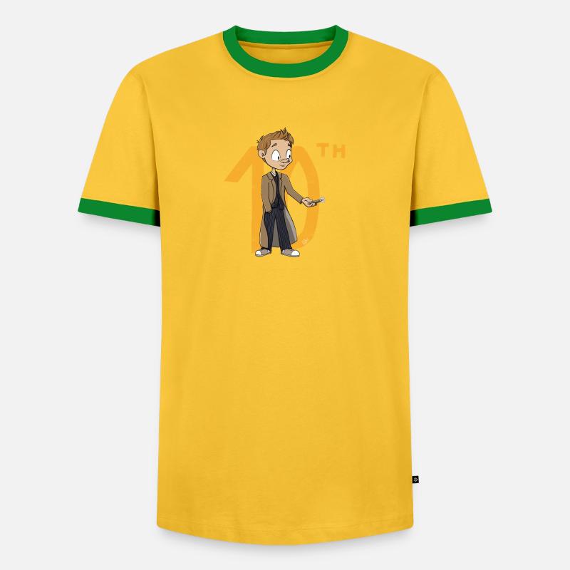 Der 10. Doktor, Chibi-Version - Männer Kontrast-T-Shirt - undefined
