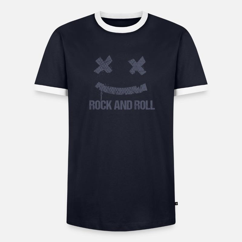 Rock and Roll Männer Kontrast-T-Shirt
