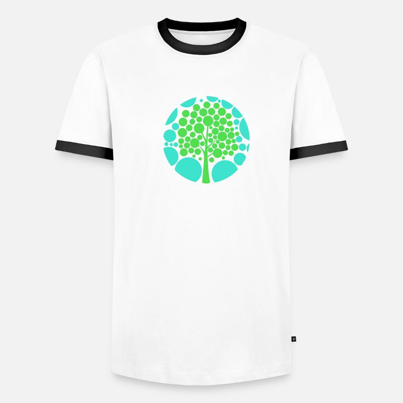 Optical illusion tree Men's Ringer Shirt