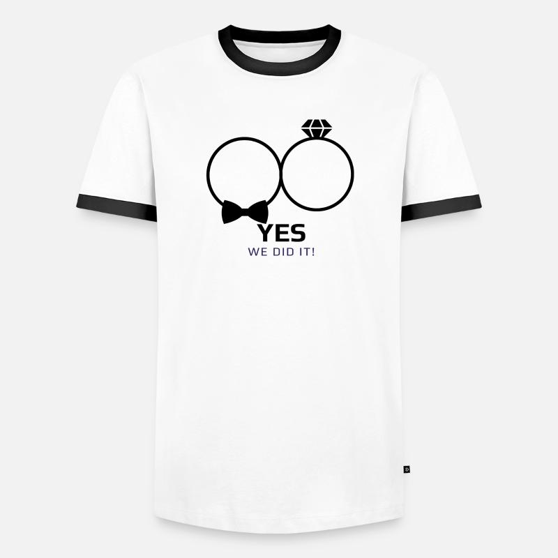 Wedding we did it Men's Ringer Shirt