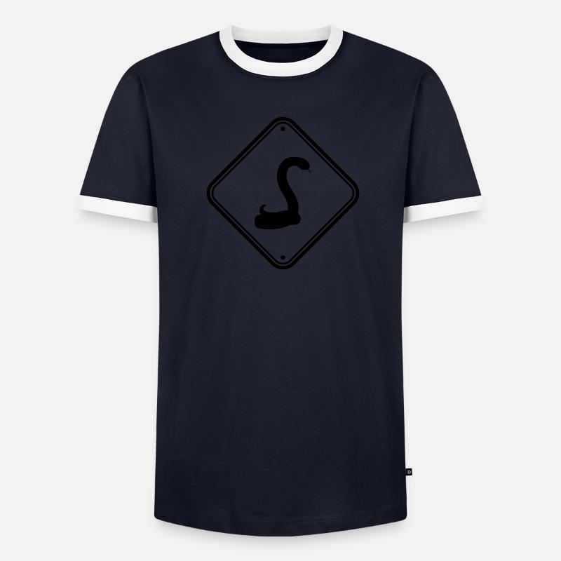blind snake caution caution caution h Men's Ringer Shirt