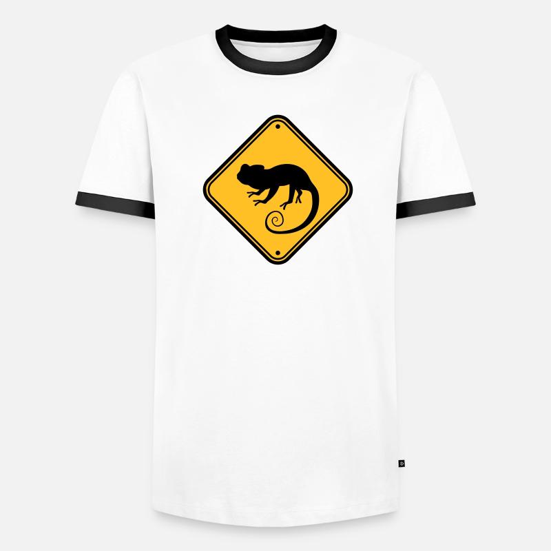 shield note caution warning caution danger con Men's Ringer Shirt