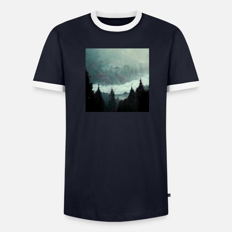 Dunkler Wald Männer Kontrast-T-Shirt