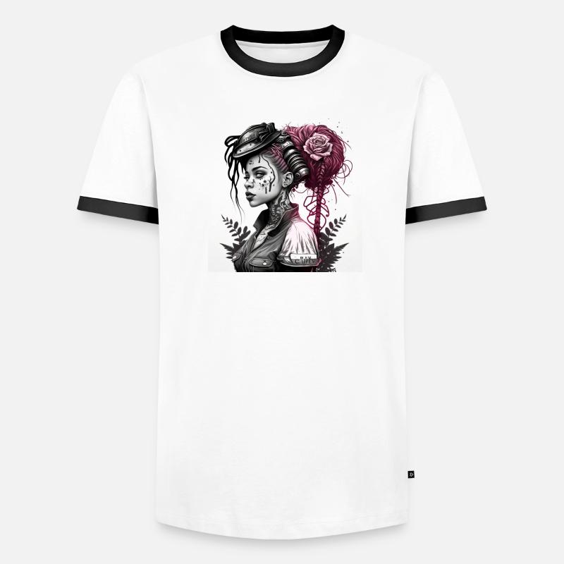 cyberg punk e8d7b4dd c25a 4b25 84c9 ab6ce39cfdb4 T-shirt contrasté Homme