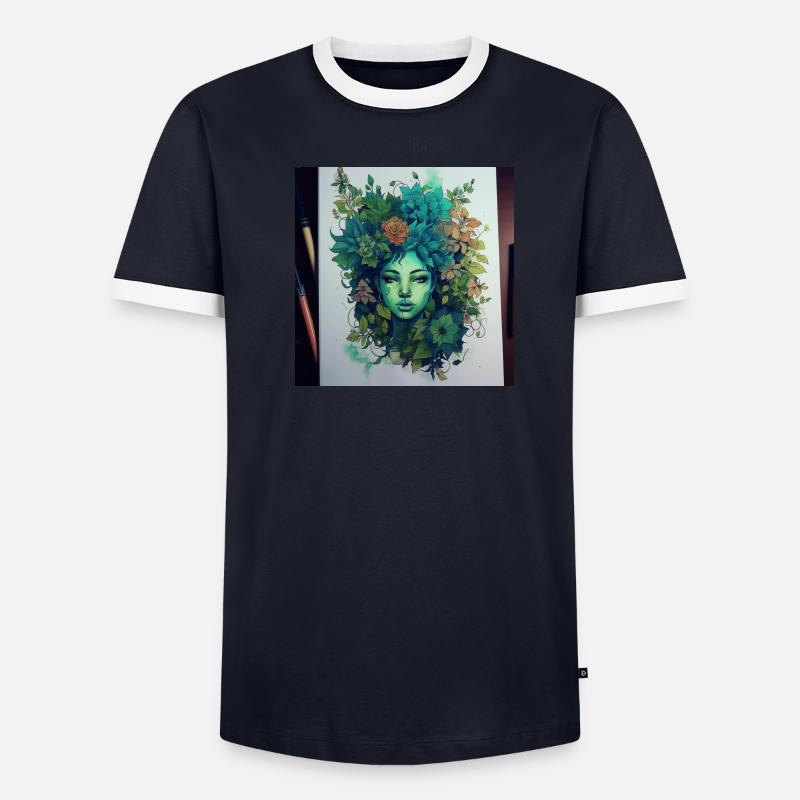 Déesse botanique T-shirt contrasté Homme