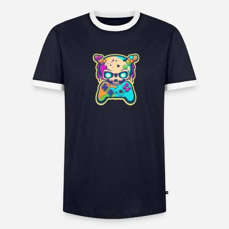 Skullhead Controller Männer Kontrast-T-Shirt