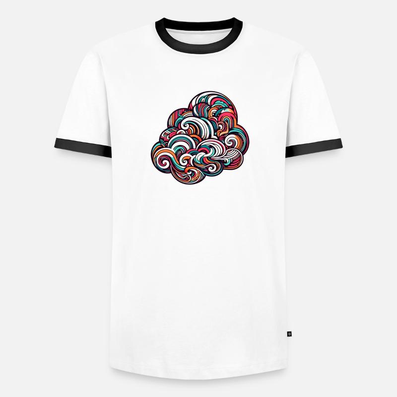 Psychedelic cloud Men's Ringer Shirt