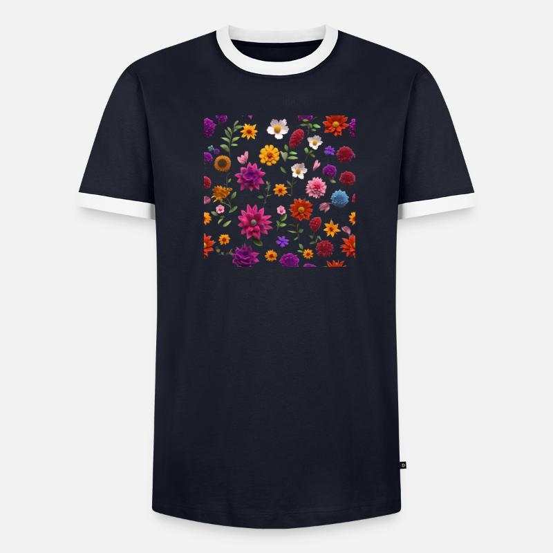 Fleurs 2 T-shirt contrasté Homme