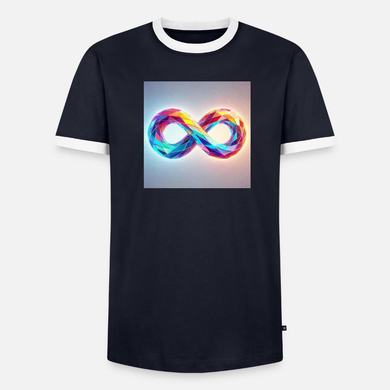 Infinity, prism rainbow Men's Ringer Shirt