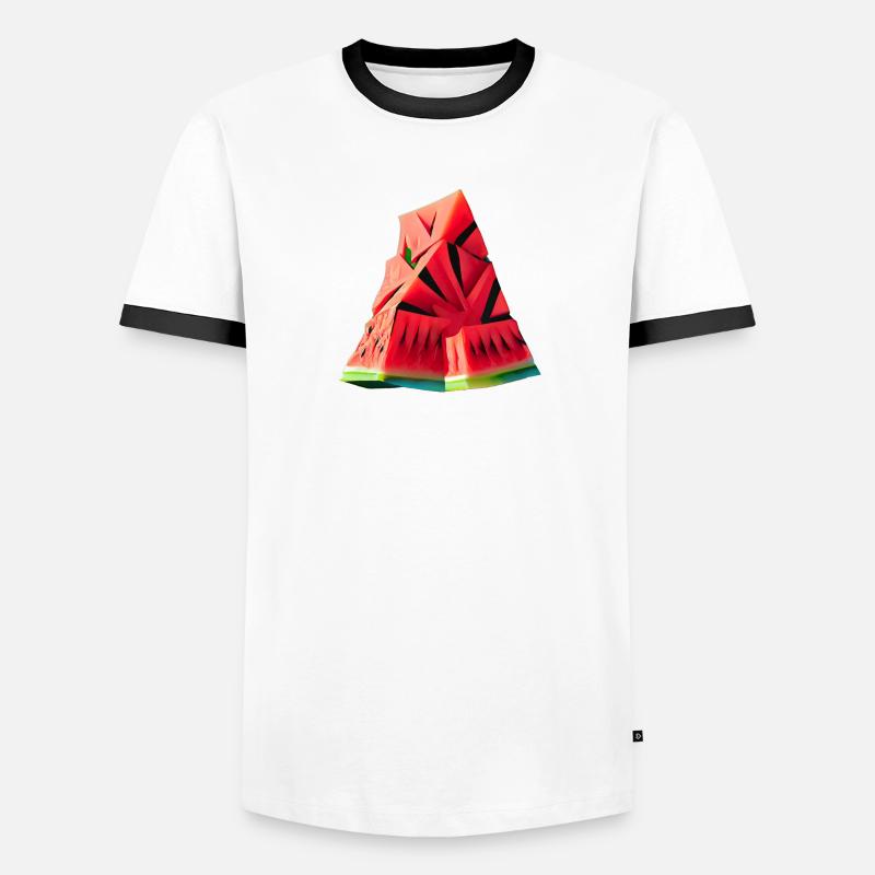 Un morceau de pastèque T-shirt contrasté Homme