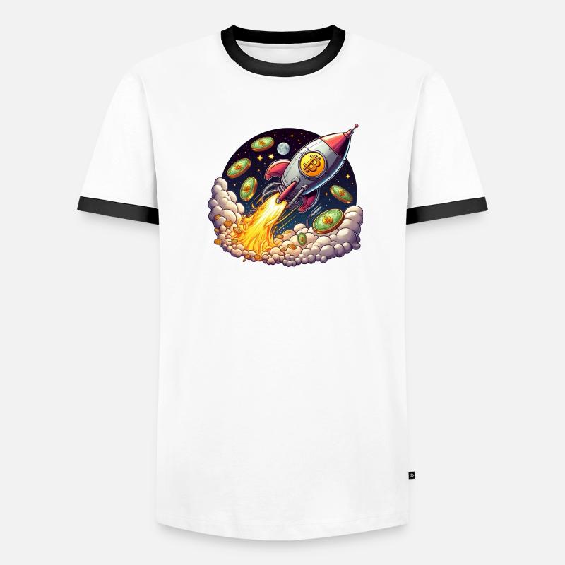 Explosion du bitcoin T-shirt contrasté Homme