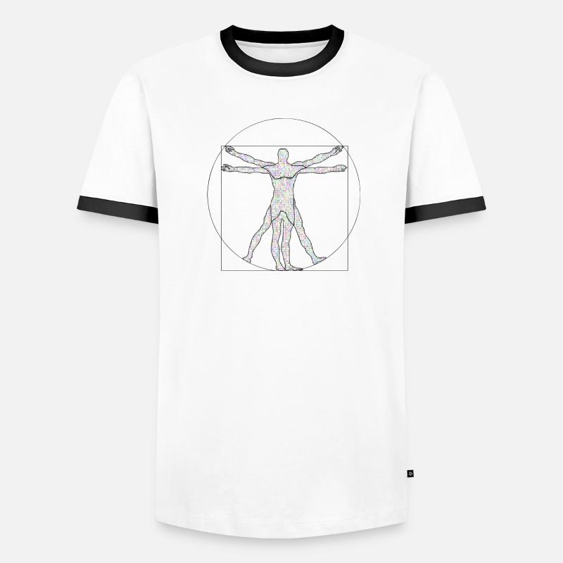Da Vinci Programmeur Idée de cadeau T-shirt contrasté Homme