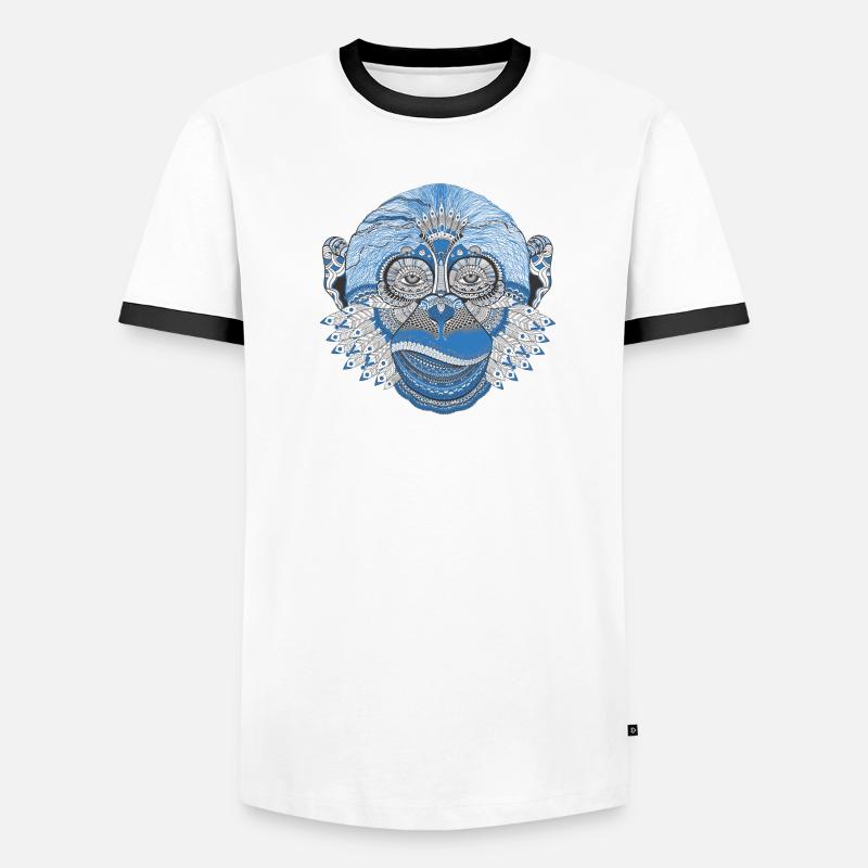 Abstrakter Affe Geschenk Geschenkidee Männer Kontrast-T-Shirt