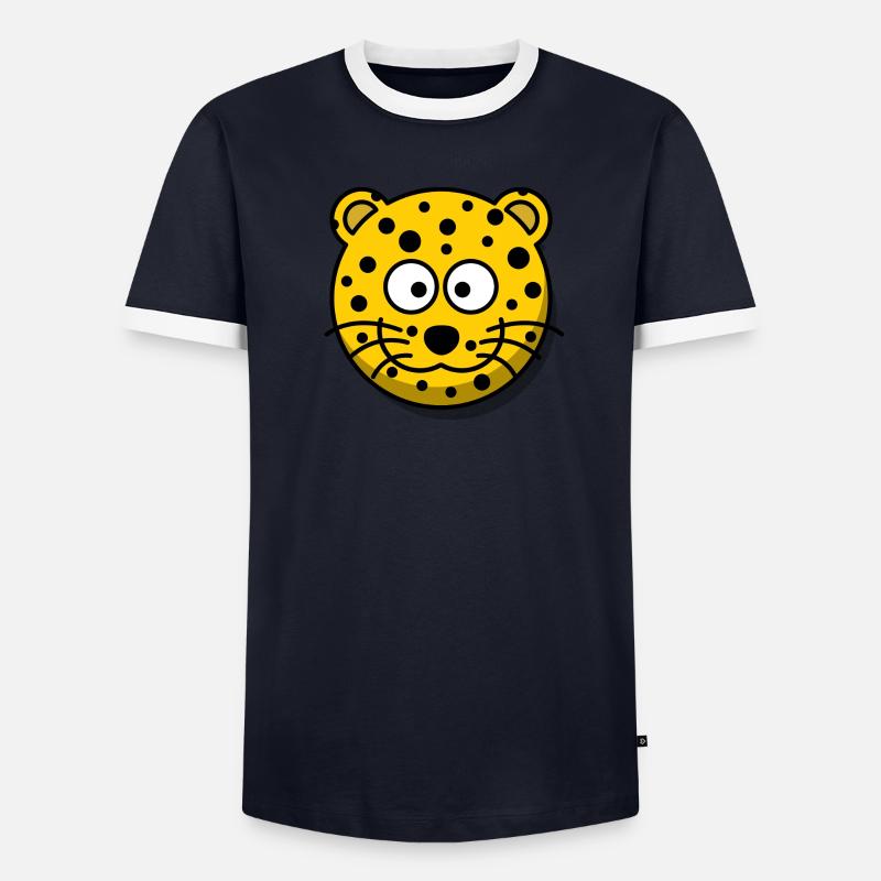 Léopard T-shirt contrasté Homme