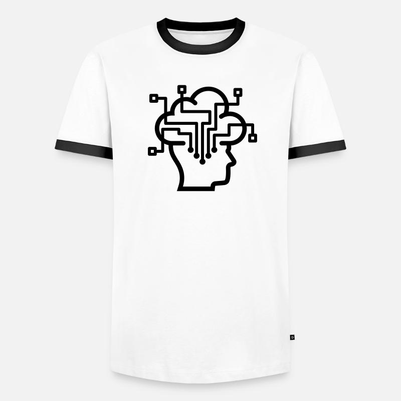 Privacy Cloud Connected Thinking Men's Ringer Shirt