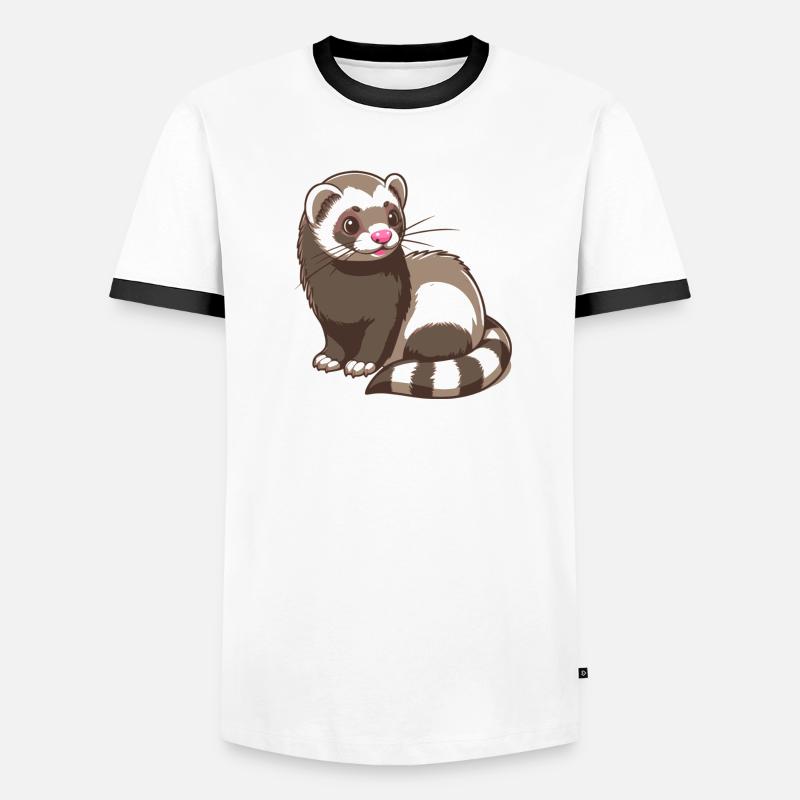 Frettchen Männer Kontrast-T-Shirt