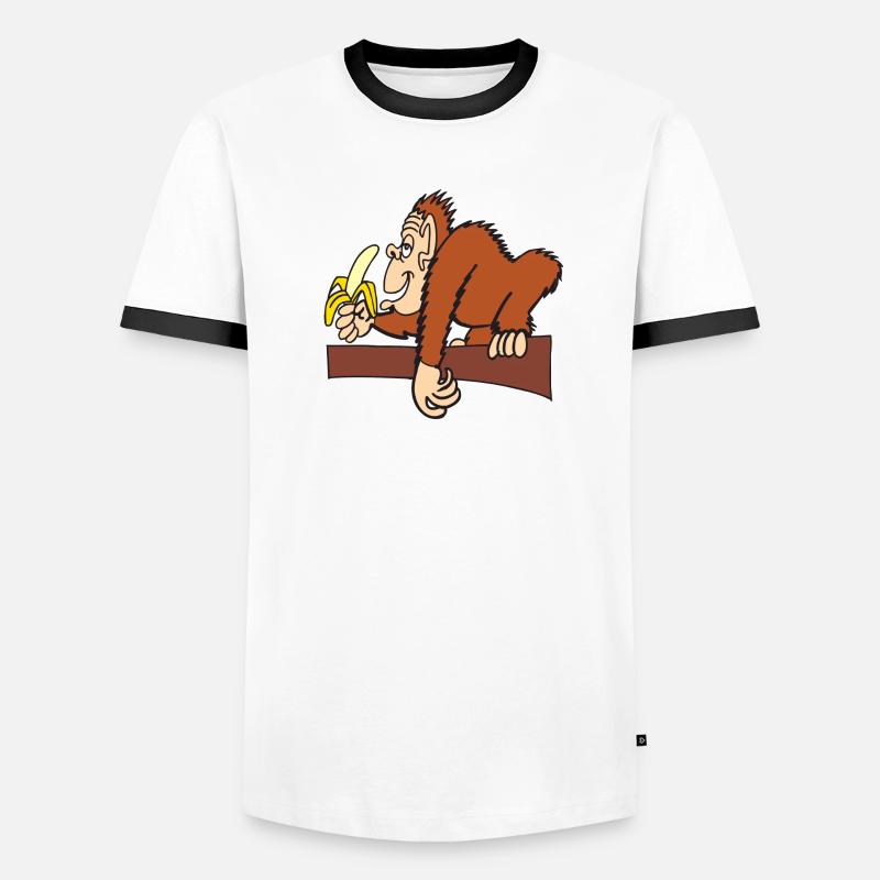 AFFE MIT BANANE! Männer Kontrast-T-Shirt